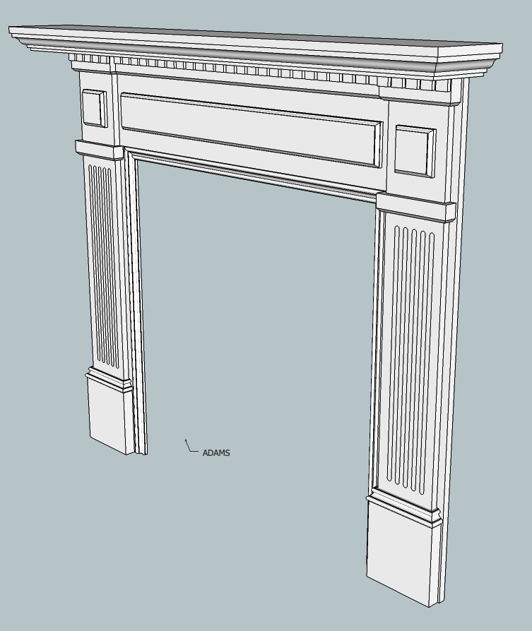 Adams Fireplace Mantle Surround | MDF, Pine or Cedar – Fireplace ...