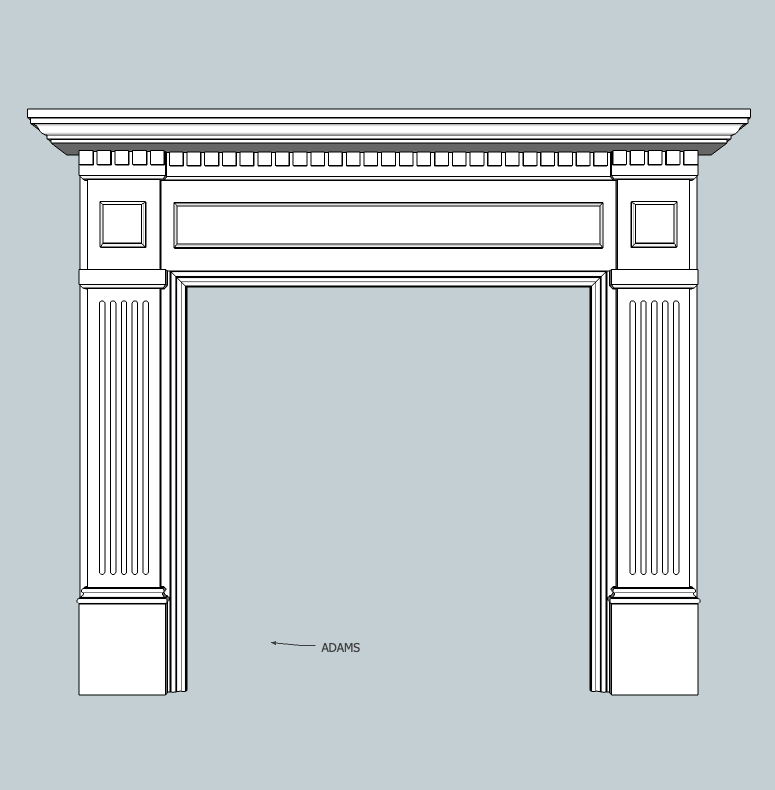Adams Fireplace Mantle Surround | MDF, Pine or Cedar – Fireplace ...
